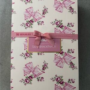 NIB Rare - Original Holiday LoveShackFancy Pink Floral Stanley 40 oz